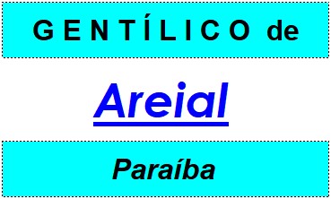 Gentílico da Cidade Areial