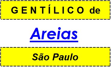 Gentílico da Cidade Areias