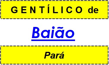 Gentílico da Cidade Baião