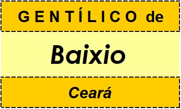 Gentílico da Cidade Baixio