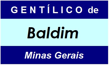 Gentílico da Cidade Baldim