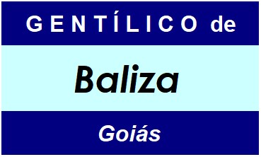 Gentílico da Cidade Baliza