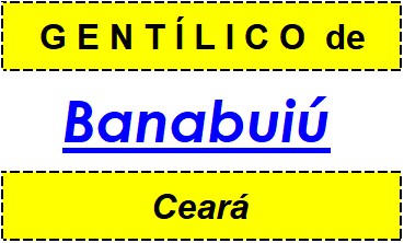 Gentílico da Cidade Banabuiú