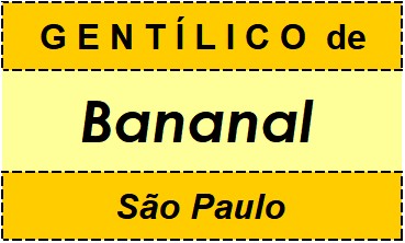 Gentílico da Cidade Bananal