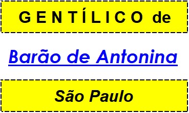 Gentílico da Cidade Barão de Antonina