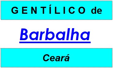 Gentílico da Cidade Barbalha