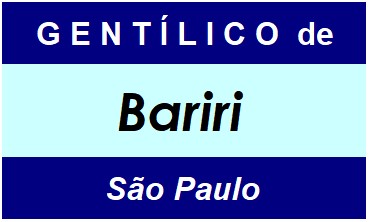 Gentílico da Cidade Bariri