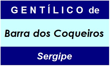 Gentílico da Cidade Barra dos Coqueiros