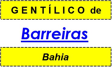 Gentílico da Cidade Barreiras