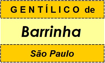 Gentílico da Cidade Barrinha