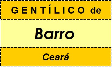 Gentílico da Cidade Barro