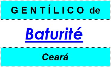 Gentílico da Cidade Baturité