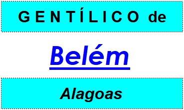 Gentílico da Cidade Belém