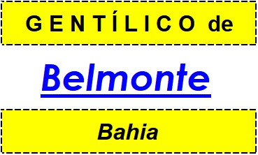 Gentílico da Cidade Belmonte