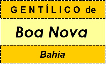 Gentílico da Cidade Boa Nova