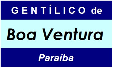 Gentílico da Cidade Boa Ventura