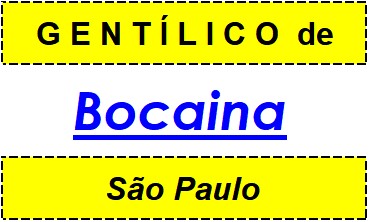 Gentílico da Cidade Bocaina