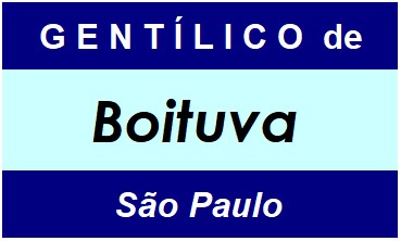 Gentílico da Cidade Boituva