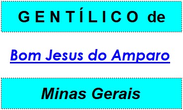 Gentílico da Cidade Bom Jesus do Amparo