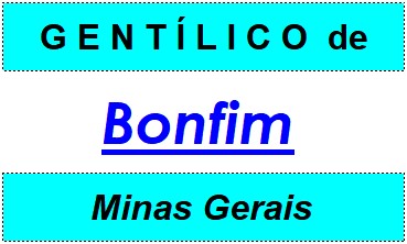 Gentílico da Cidade Bonfim