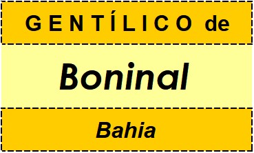 Gentílico da Cidade Boninal