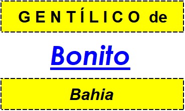 Gentílico da Cidade Bonito