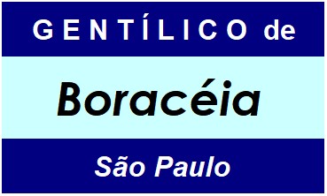 Gentílico da Cidade Boracéia