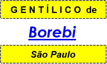 Gentílico da Cidade Borebi