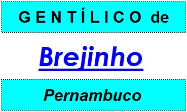 Gentílico da Cidade Brejinho