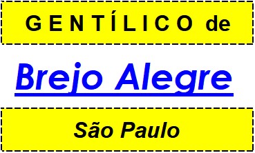 Gentílico da Cidade Brejo Alegre