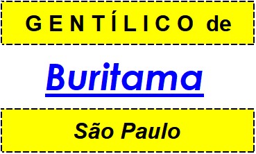 Gentílico da Cidade Buritama