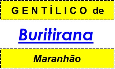 Gentílico da Cidade Buritirana