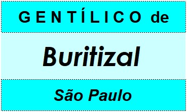 Gentílico da Cidade Buritizal