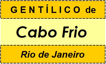 Gentílico da Cidade Cabo Frio