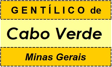 Gentílico da Cidade Cabo Verde