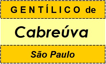 Gentílico da Cidade Cabreúva