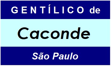 Gentílico da Cidade Caconde