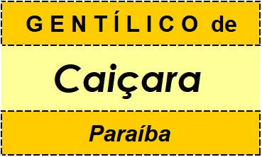 Gentílico da Cidade Caiçara