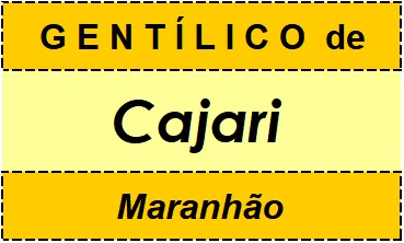 Gentílico da Cidade Cajari