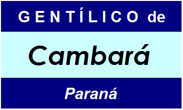 Gentílico da Cidade Cambará