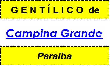 Gentílico da Cidade Campina Grande