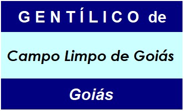 Gentílico da Cidade Campo Limpo de Goiás