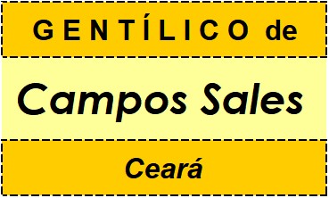 Gentílico da Cidade Campos Sales