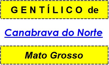 Gentílico da Cidade Canabrava do Norte