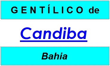 Gentílico da Cidade Candiba