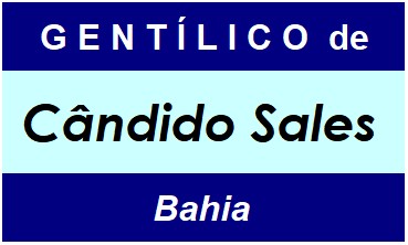 Gentílico da Cidade Cândido Sales