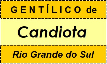 Gentílico da Cidade Candiota