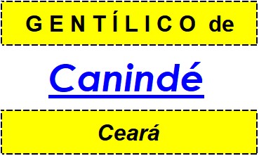 Gentílico da Cidade Canindé