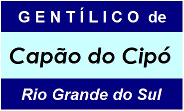 Gentílico da Cidade Capão do Cipó