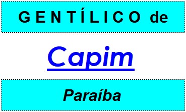 Gentílico da Cidade Capim